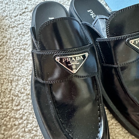 Prada blushed leather mules - Picture 5 of 10